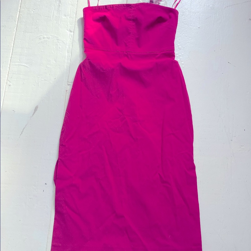 Express strapless tube dress magenta new 9/10 00’s Barbie y2k